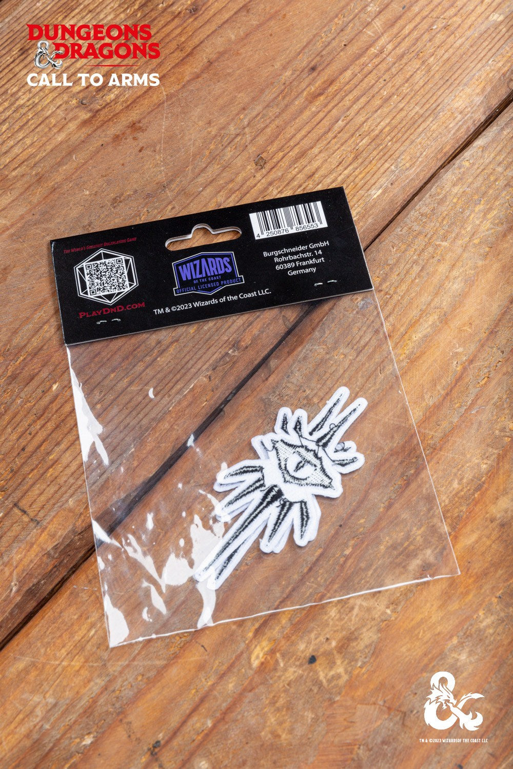 Dungeons & Dragons Warlock Class Symbol Patch Set featuring intricate designs and high-quality iron-on backing.