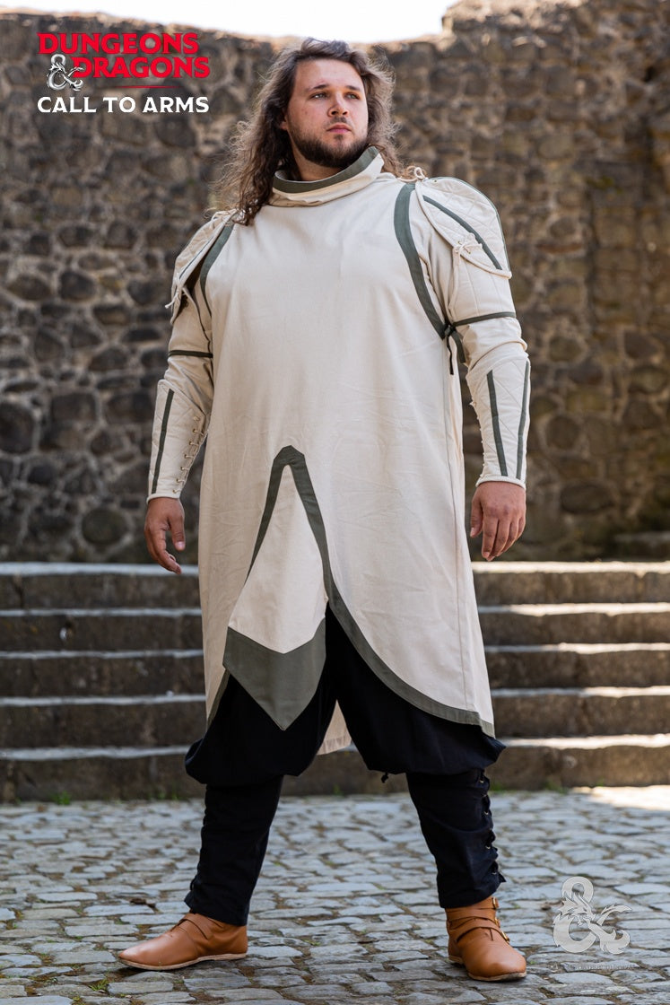 Dungeons & Dragons Cleric Garment Set featuring Natural and Seaweed colors, including bracers, shoulders, and tabard, designed for role-playing.