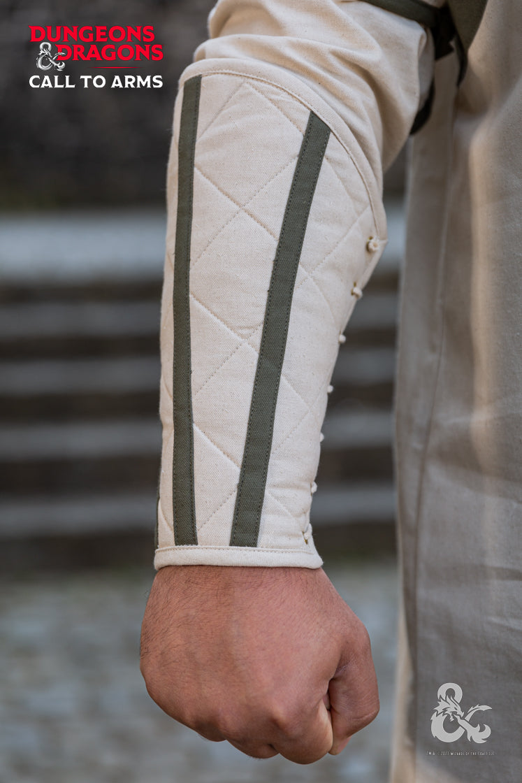 Dungeons & Dragons Cleric Garment Set featuring Natural and Seaweed colors, including bracers, shoulders, and tabard, designed for role-playing.