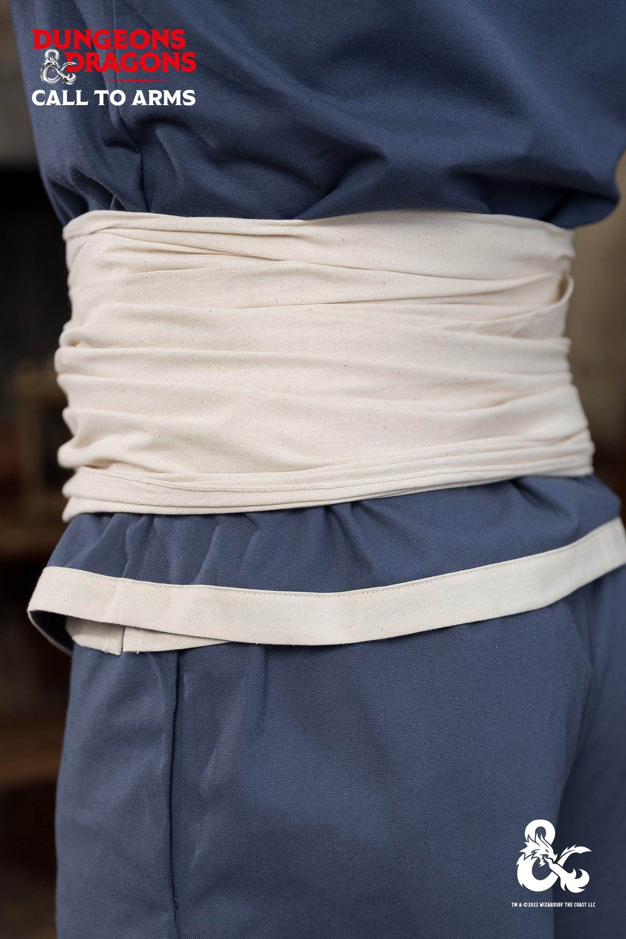 Dungeons & Dragons Monk Belt Natural, showcasing its versatile design and natural color, perfect for martial arts and meditation.