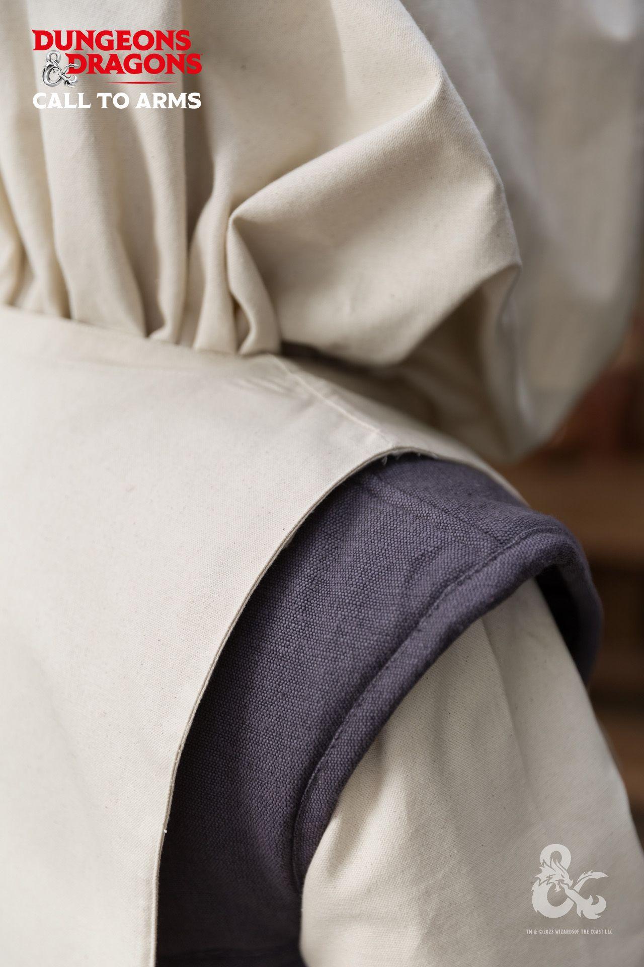 Dungeons & Dragons Paladin Tabard in Natural color, featuring a stylish slit neckline and pointed bottom hem, designed for comfort and movement.