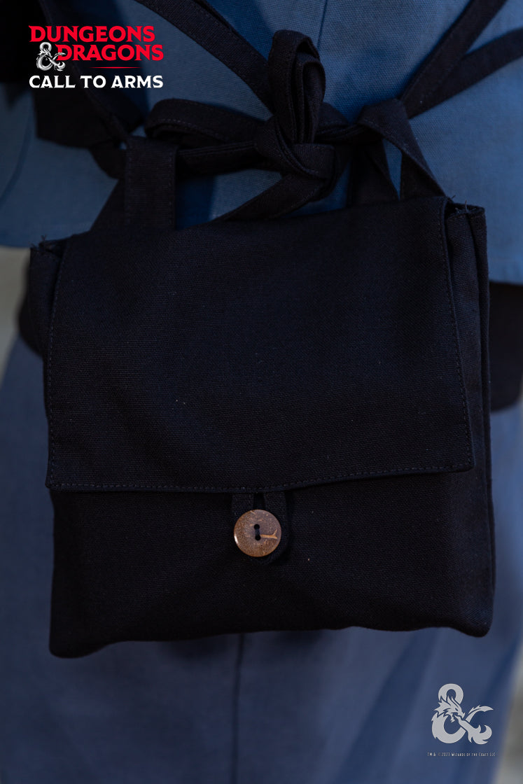 Dungeons & Dragons Rogue Bandolier in black, featuring adjustable straps and modular weapon bags for secure storage.