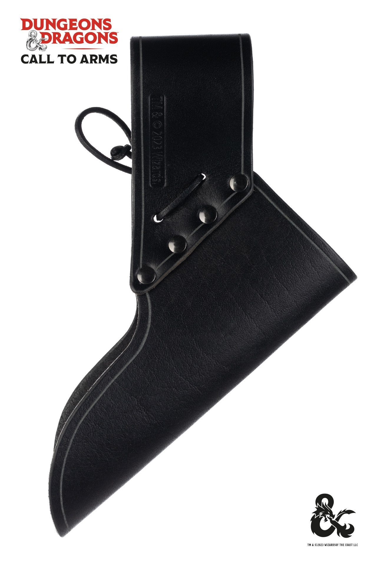 Dungeons & Dragons Sword Holder in black, designed to securely hold swords with adjustable ribbon and versatile belt attachment.