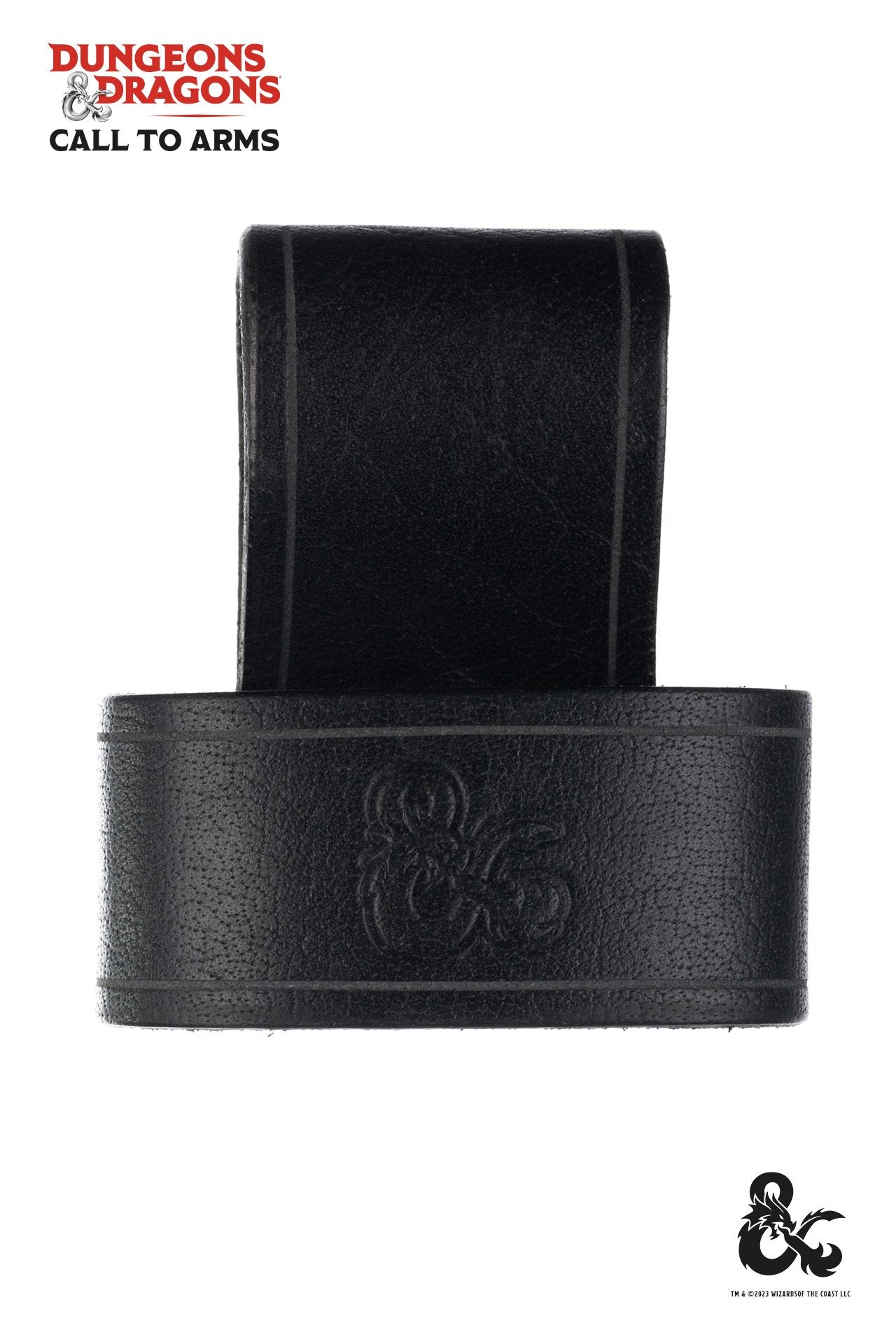 Dungeons & Dragons Weapon Holder in black leather, designed to carry bulky weapons like maces and axes, attached to a belt.