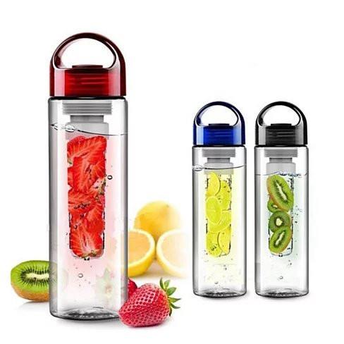 Fruit-infused water bottles assortment.