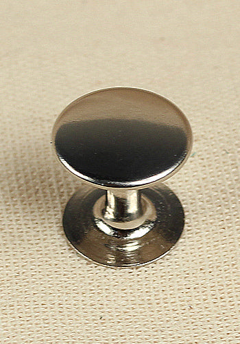 Hollow Rivet Ø13,0 x 11,0 mm made of iron, ideal for LARP and medieval leather gear, showcasing its upper and lower portions.