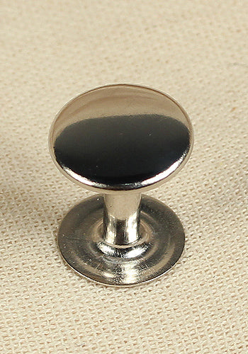 Hollow Rivet Ø13,0 x 13,0 mm made of iron with a nickel finish, ideal for LARP and leather crafting.