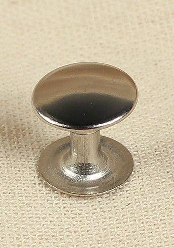 Hollow Rivet Ø9,0 x 7,8 mm made of iron, ideal for LARP and medieval leather gear, showcasing its durable and nickel-free design.