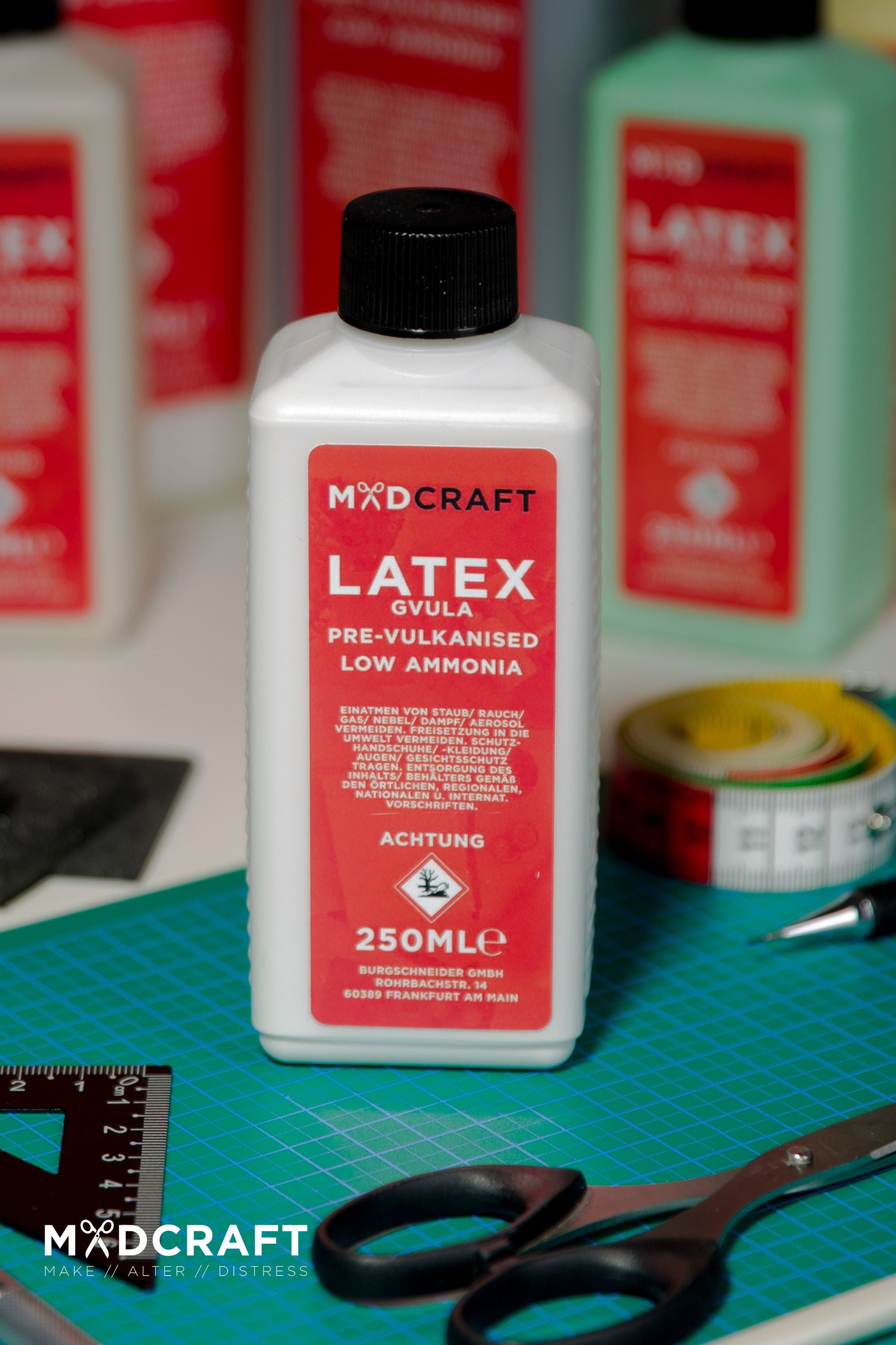 250ml bottle of Liquid Latex Silver, ideal for LARP weapons and shields, showcasing its sleek design and vibrant silver color.