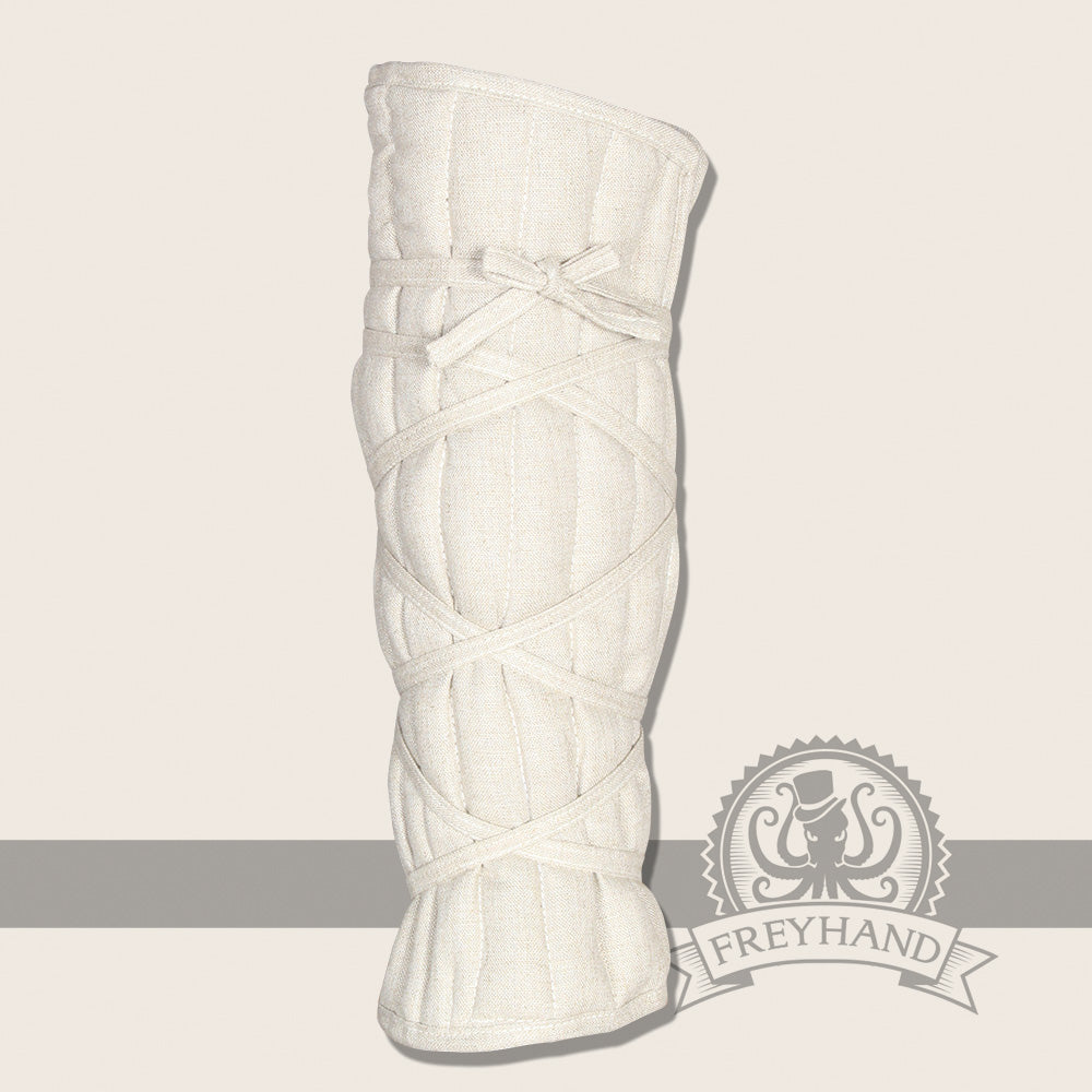 Padded Legs Eisenbrück Natural in a soft linen-cotton blend, showcasing its elegant natural color and cozy padding.