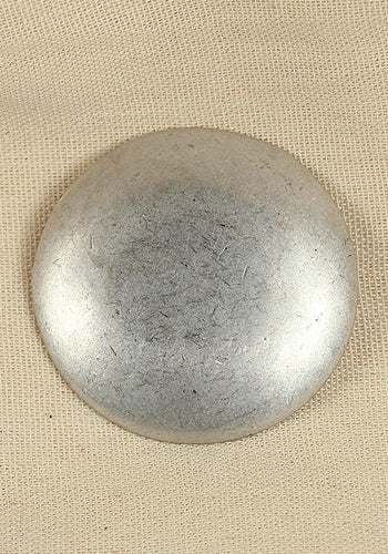 Rivet-Plate Galileo Antique Silver, a 45 mm zinc accessory for leather products, ideal for LARP and medieval costumes.