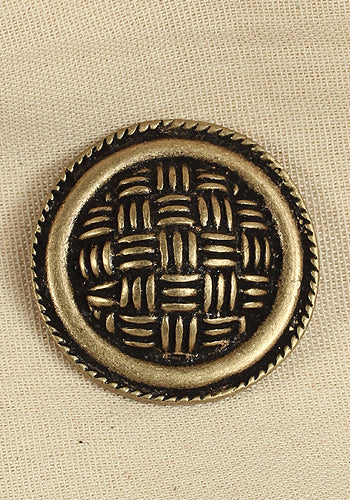 Rivet-Plate Netting in Antique Brass, 38 mm diameter, designed for leather products, showcasing its durable zinc material.