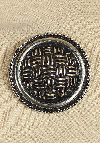 Antique Silver Rivet-Plate Netting, 38 mm diameter, designed for leather products, showcasing a durable zinc material.