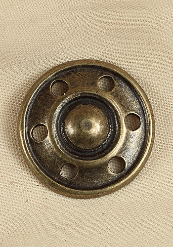 Roman Rivet-Plate Antique Brass, 40 mm diameter, made of durable zinc, ideal for leather products.