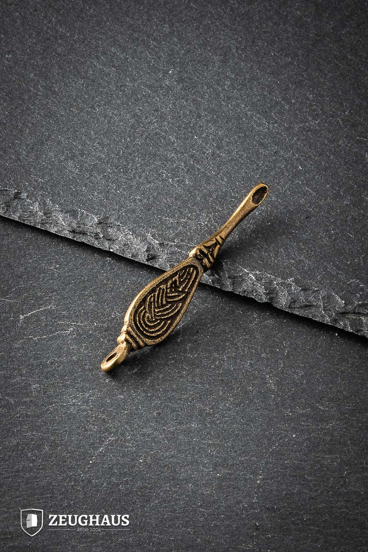 Viking Ear Cleaner made of brass, 7cm long, designed for effective ear cleaning.