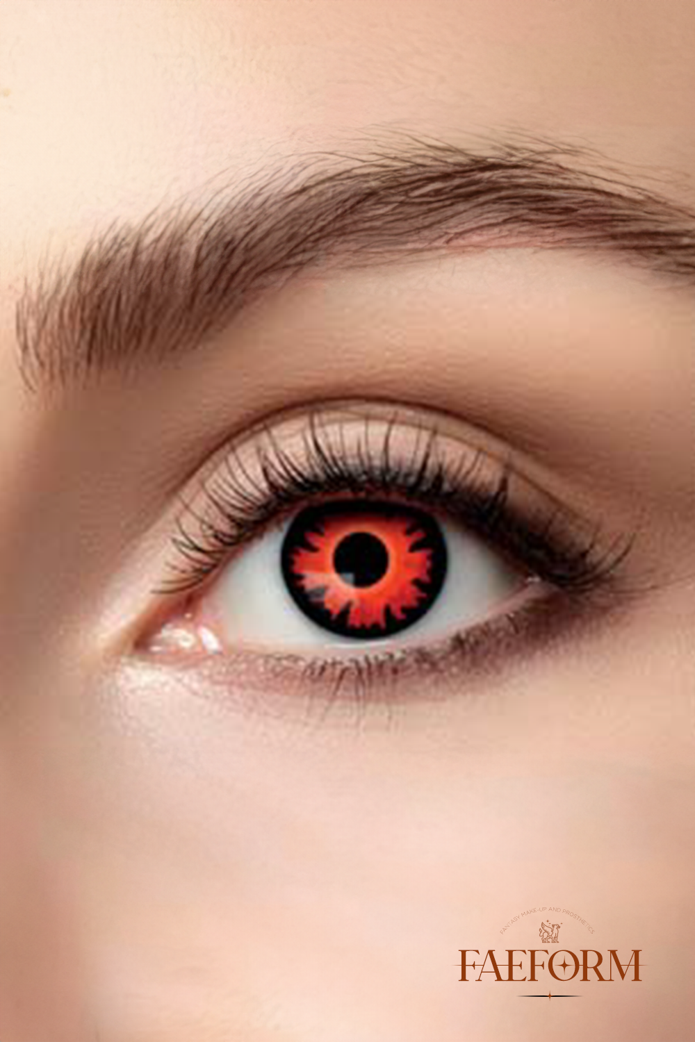 A pair of sinister Weekly Contact Lenses Fiend in liquid, designed for villainous character concepts, showcasing their unique design and comfort.