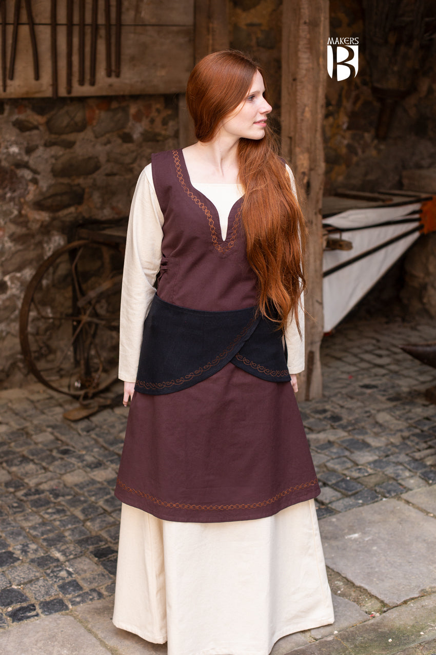 Wrap Belt Sora Black made of 100% cotton with ornamental embroidery, showcasing its adjustable lacing and elegant design.