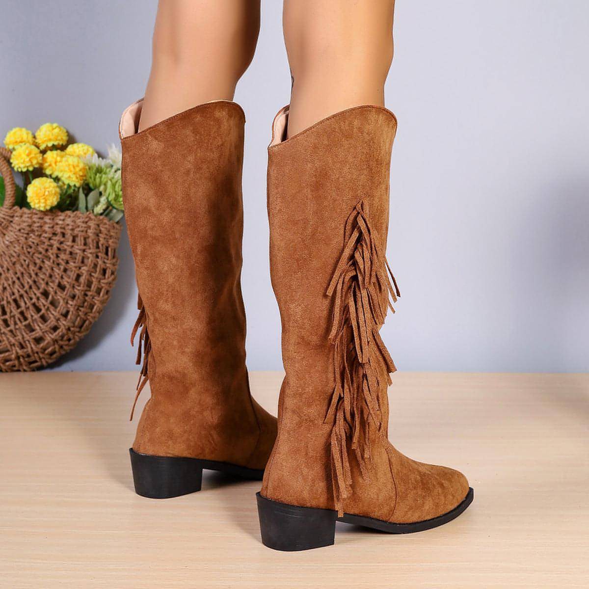 A pair of stylish Retro Boots for women, showcasing vintage design with modern comfort, available in various colors.