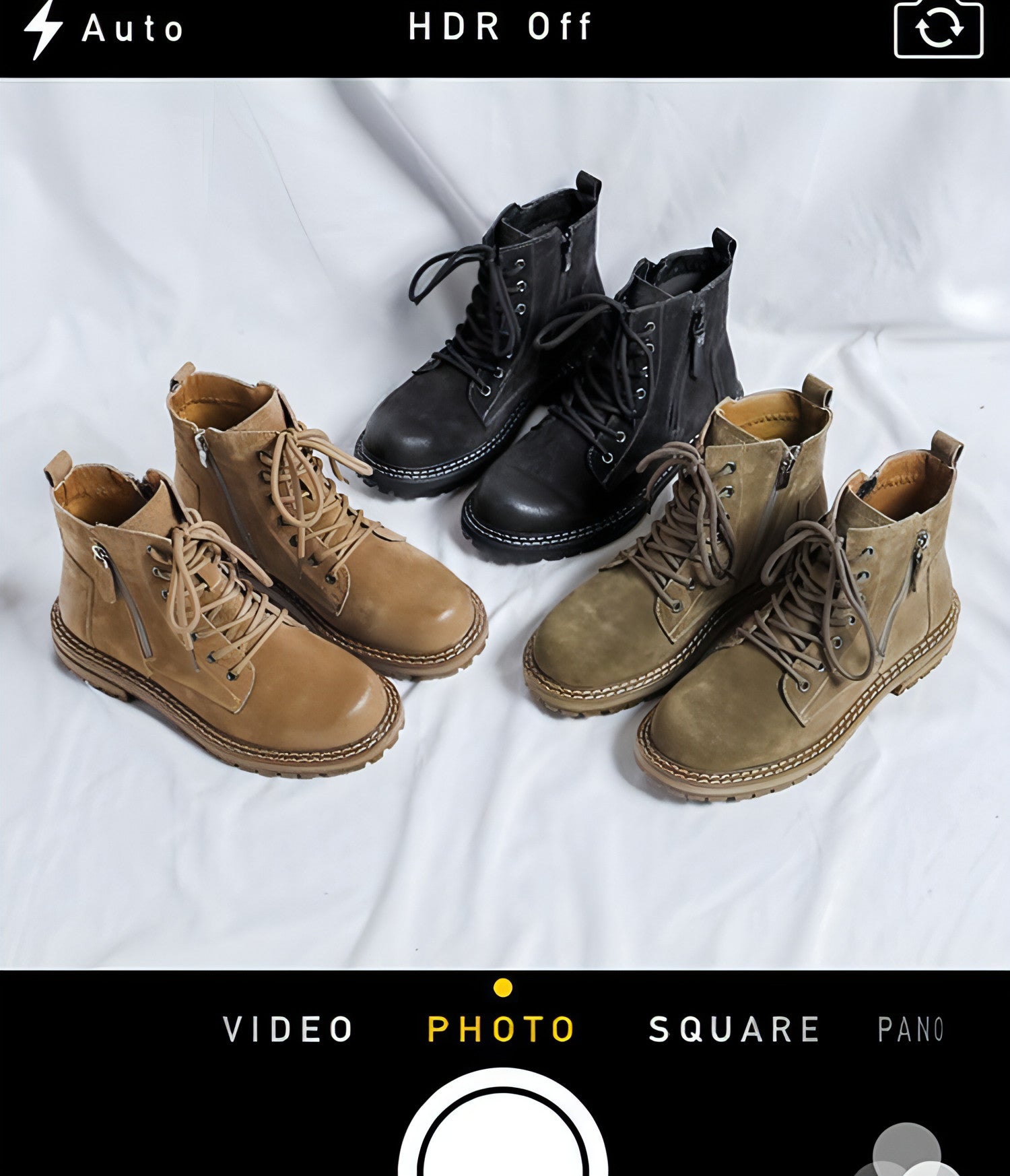 Stylish Side Zipper Seven-hole Ankle Boots featuring a unique lace-up design and side zipper closure, perfect for high street fashion.