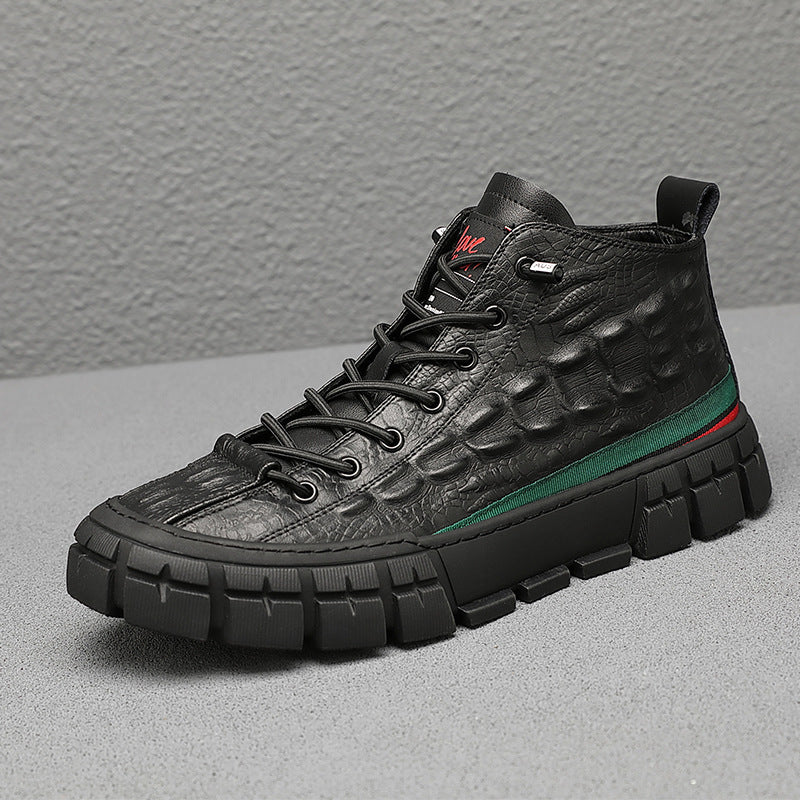 Main UrbanEdge™ – Men’s High-Top Leather Boots with Warm Lining image