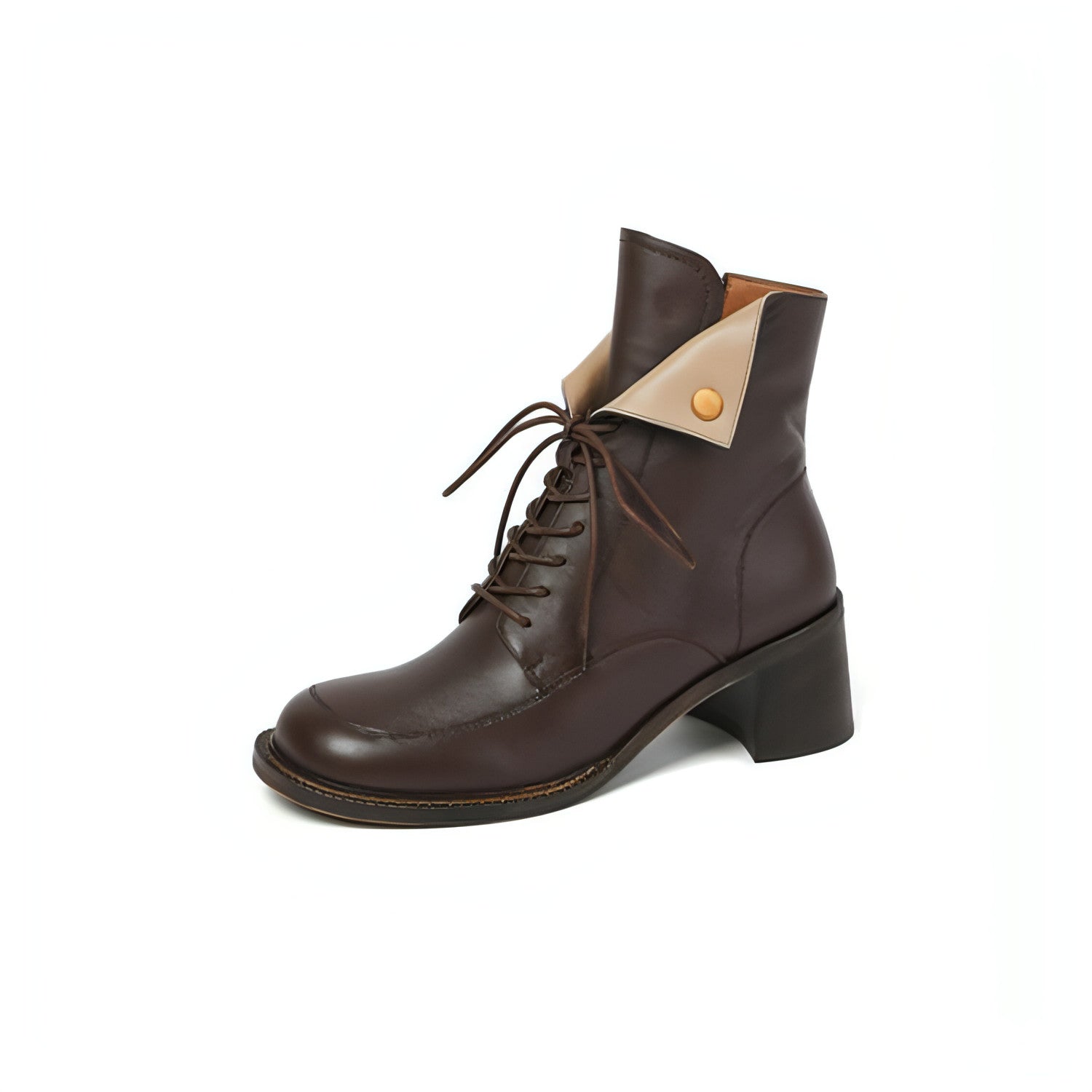 A pair of stylish Women's Fashion Side Zip Casual Rider Boots made from premium synthetic leather, featuring a side zip closure and cushioned insole.