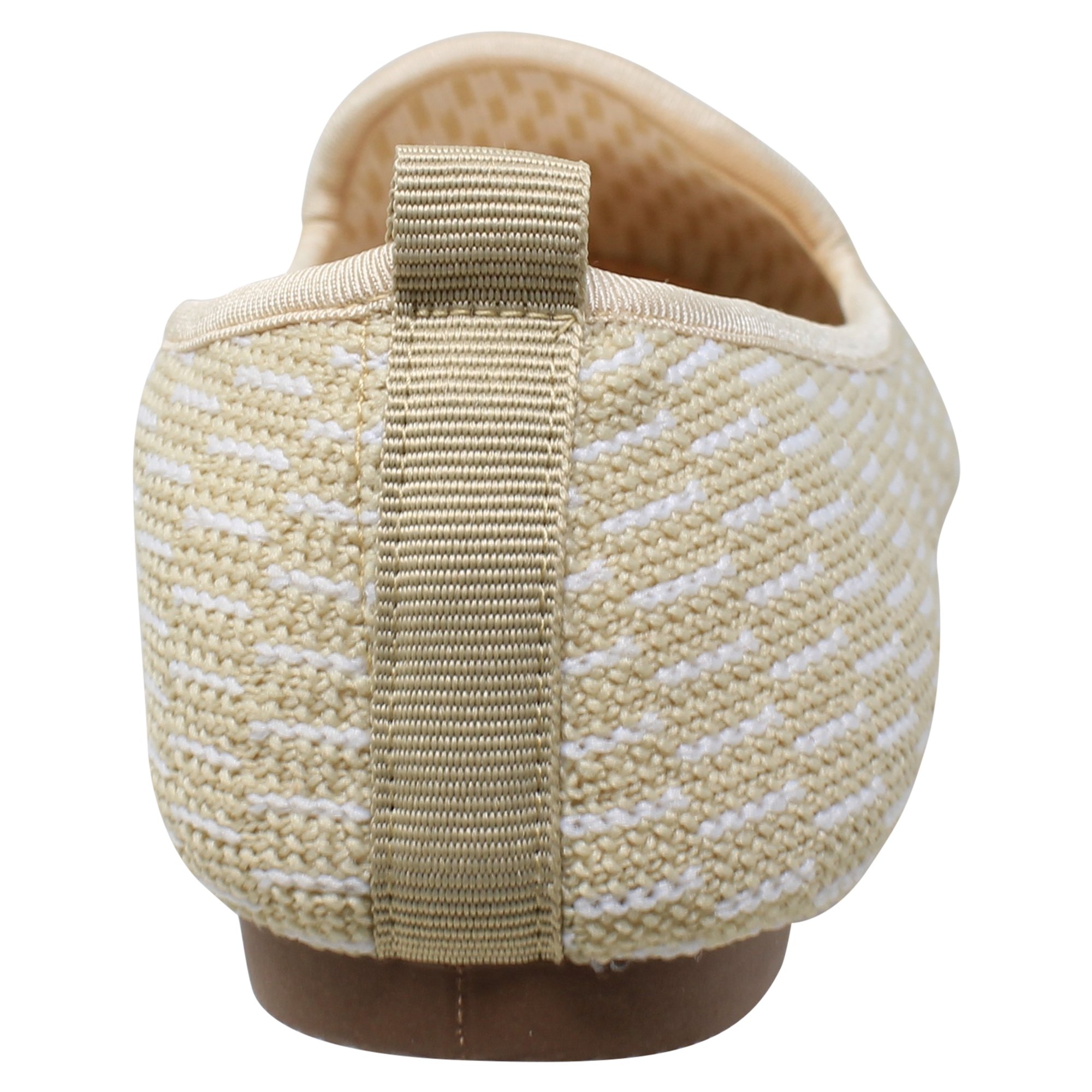 SOBEYO Women's Ballet Flats in beige suede with soft rubber sole, showcasing a stylish and comfortable design suitable for various occasions.