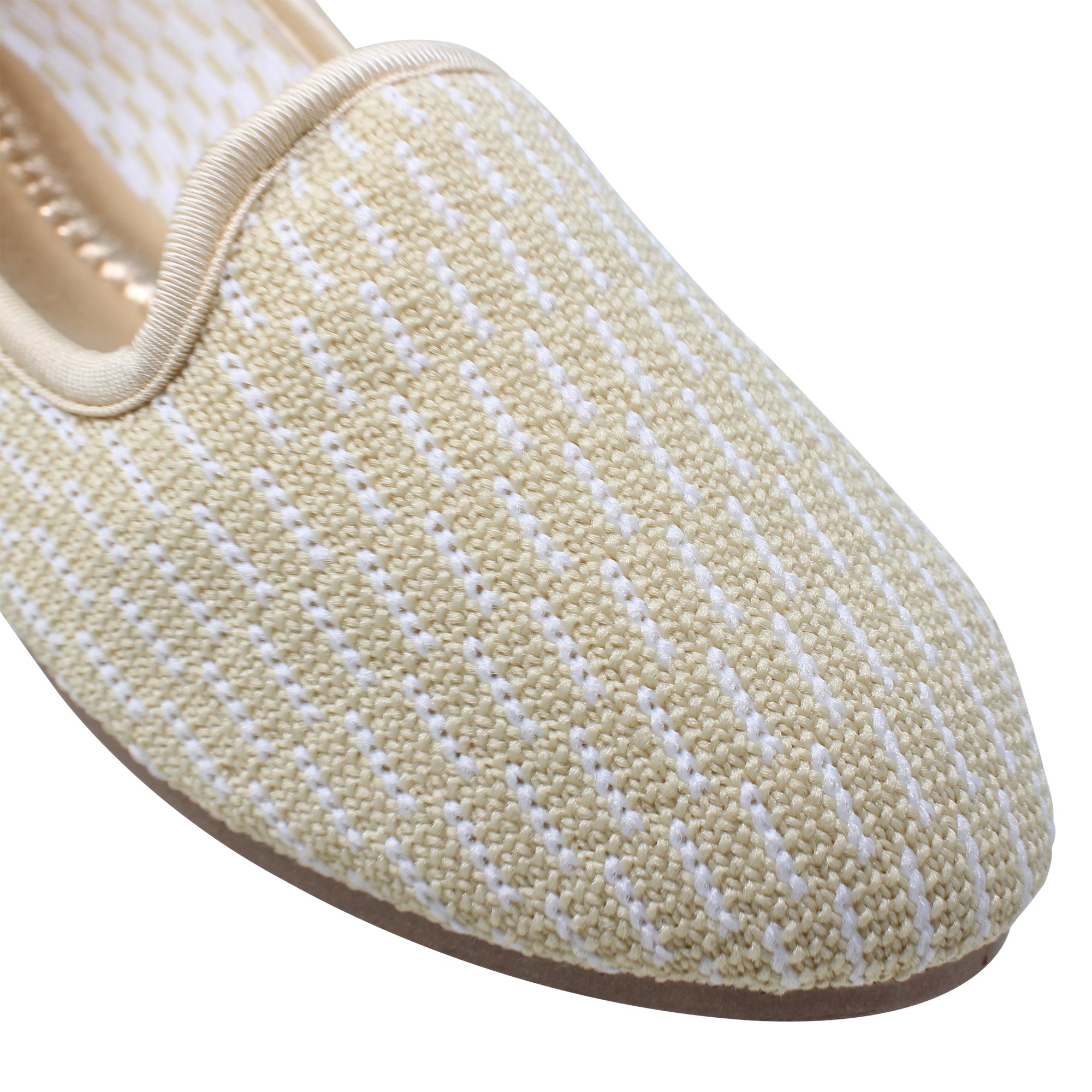 SOBEYO Women's Ballet Flats in beige suede with soft rubber sole, showcasing a stylish and comfortable design suitable for various occasions.