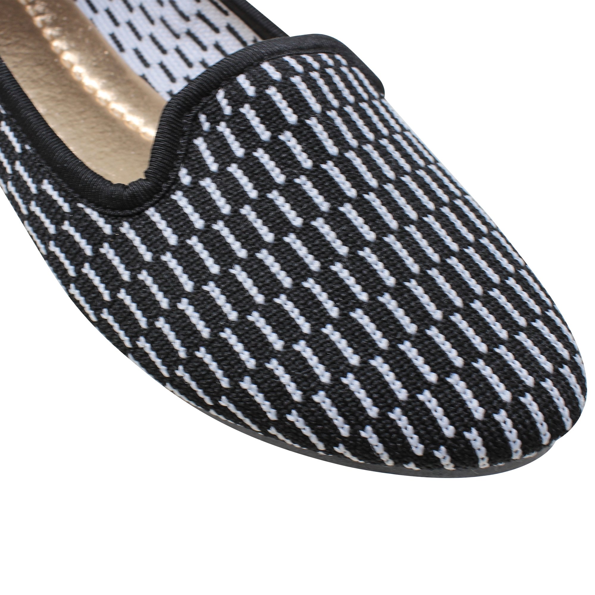 SOBEYO Women's Ballet Flats in black suede with soft rubber soles, showcasing a stylish and comfortable design suitable for various occasions.