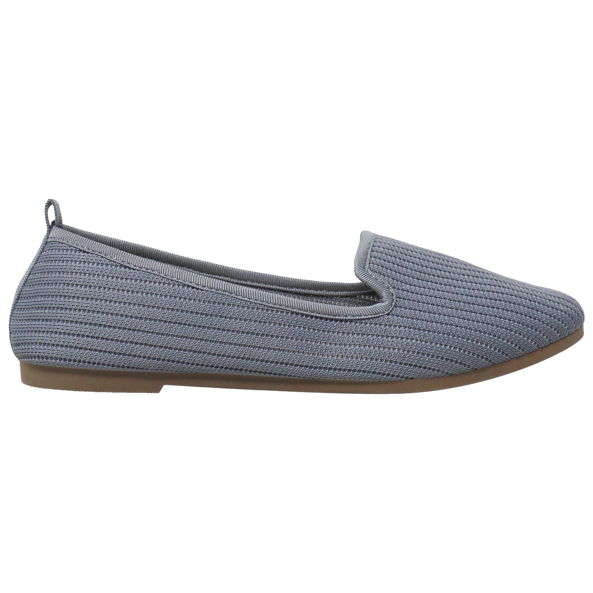 SOBEYO Women's Ballet Flats in gray with a soft rubber sole, showcasing a stylish and comfortable design suitable for various occasions.