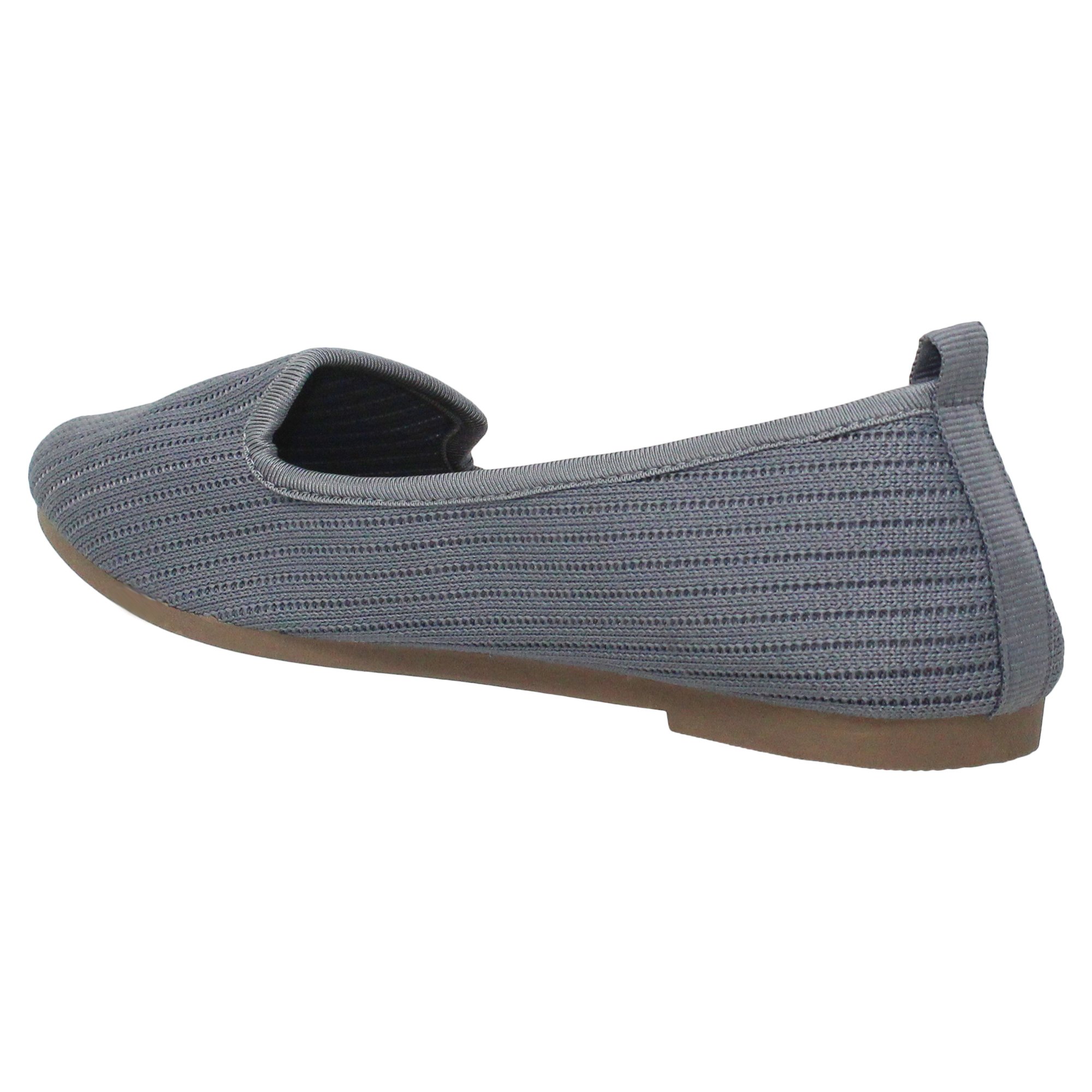 SOBEYO Women's Ballet Flats in gray with a soft rubber sole, showcasing a stylish and comfortable design suitable for various occasions.