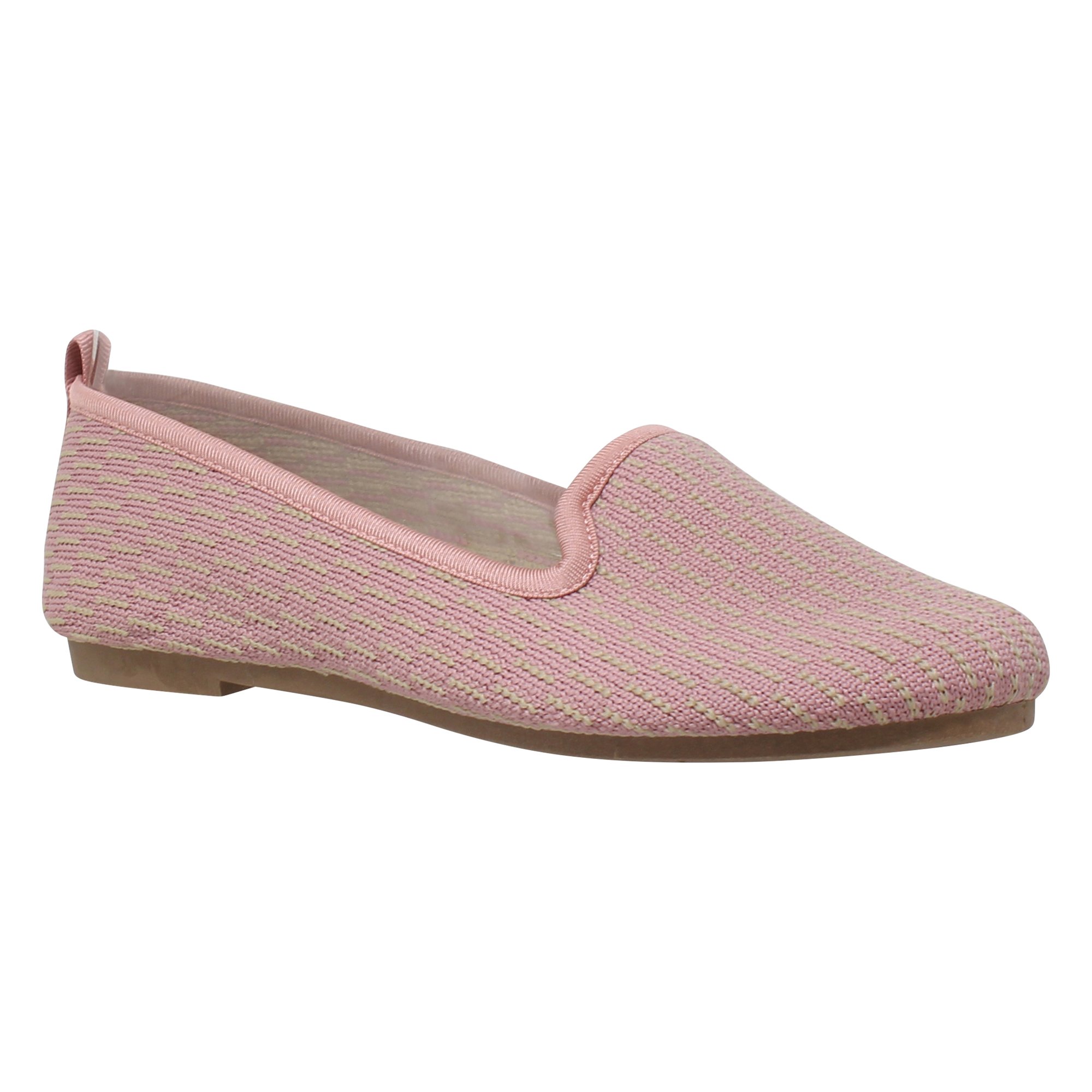 SOBEYO Women's Ballet Flats in pink suede with a soft rubber sole, showcasing a stylish and comfortable design suitable for various occasions.