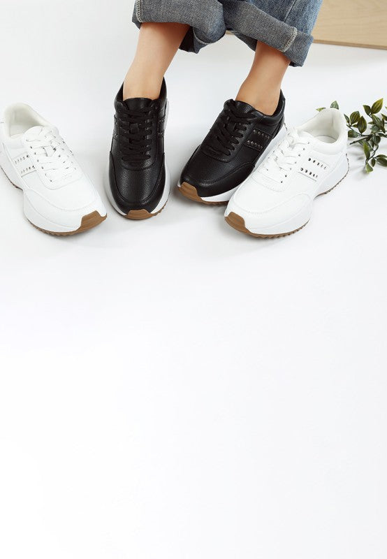Main Athion Studded Real Leather Sneakers image