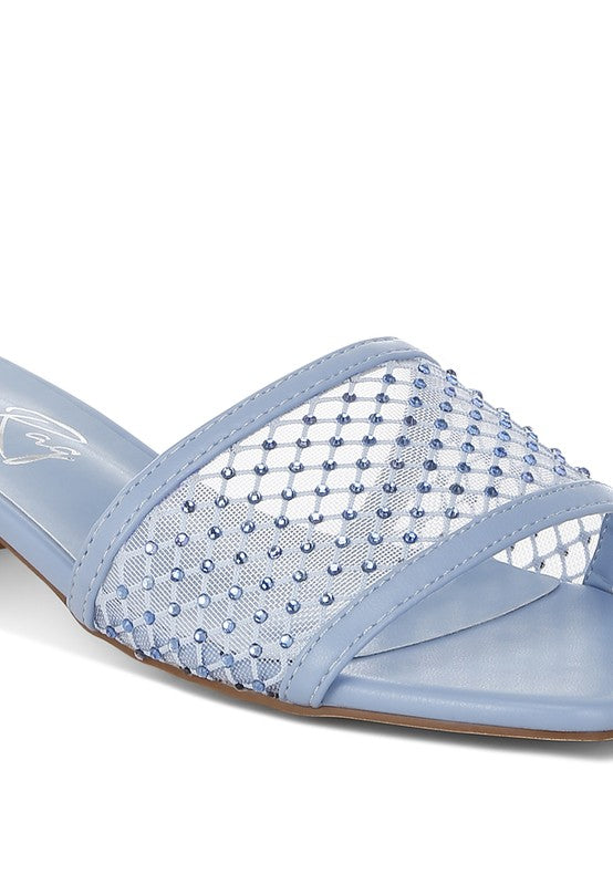 Main Kenzia Rhinestone Studded Slip-On Heels image