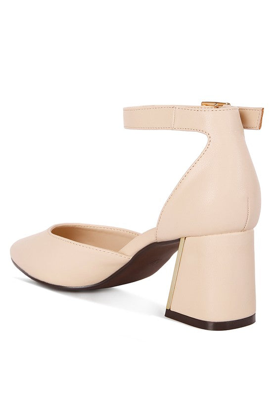 Main Myla Faux Leather Metallic Sling Heeled Sandals image