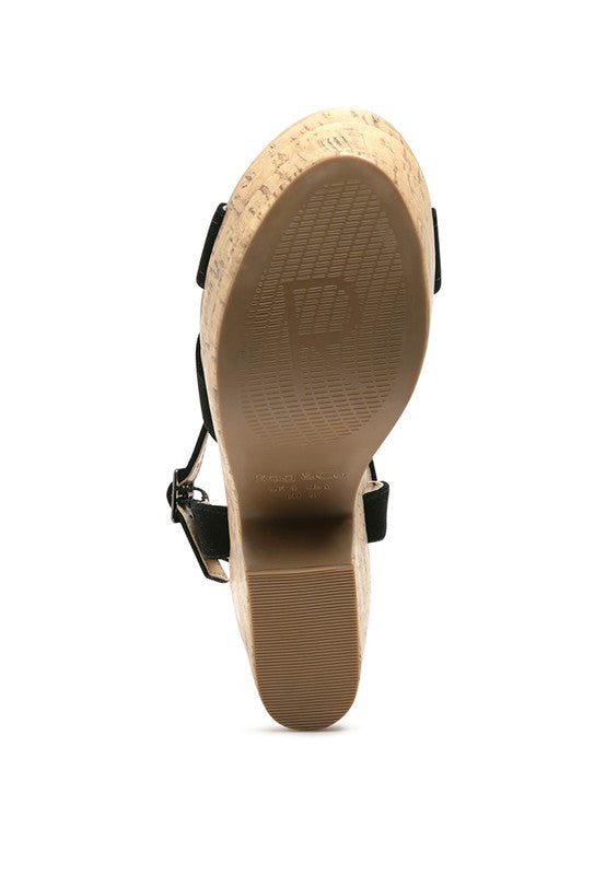 ULLA High Heeled Block Sandal in Black, featuring premium suede leather and a stylish block heel design.