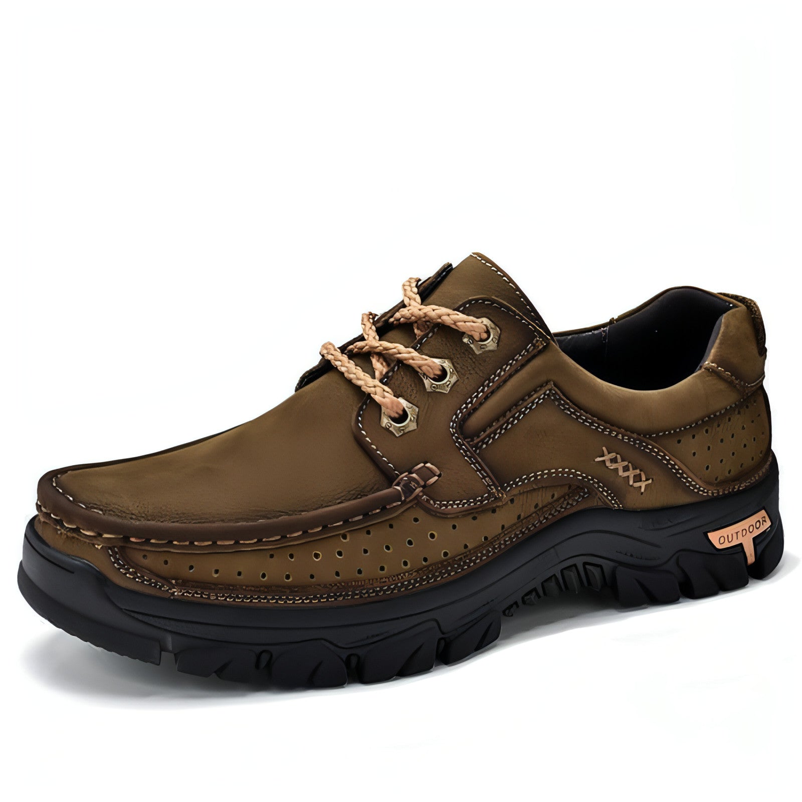 Men's outdoor recreational hiking shoes featuring breathable mesh upper and durable construction for comfort and performance on trails.