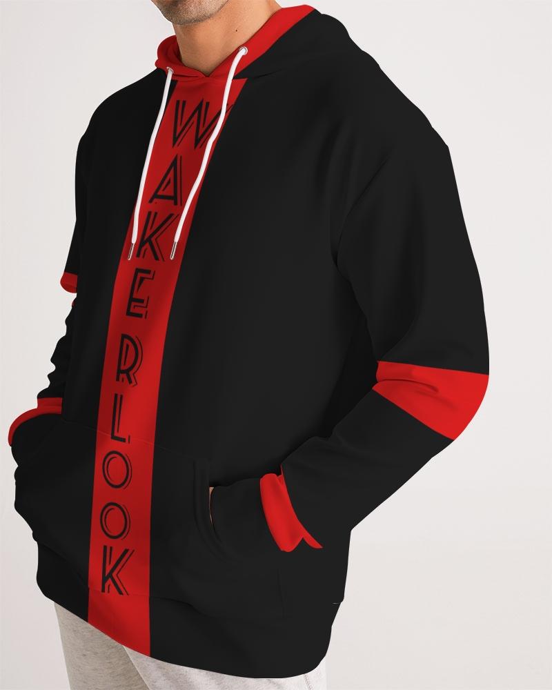 Wakerlook Men's Hoodie featuring adjustable drawstring hood, front pocket, and smooth fabric in a stylish design.
