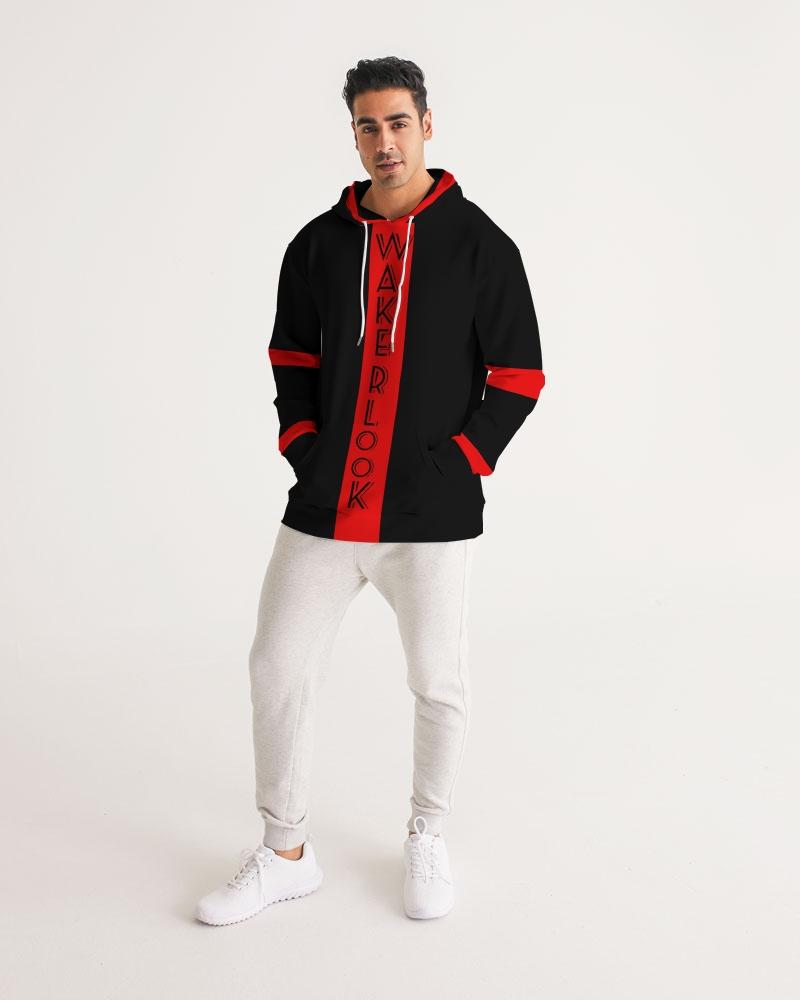 Wakerlook Men's Hoodie featuring adjustable drawstring hood, front pocket, and smooth fabric in a stylish design.