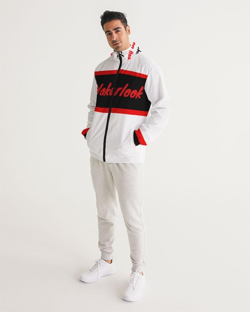 Wakerlook Men's Windbreaker Jacket in a stylish design, featuring lightweight, water-resistant fabric, elastic cuffs, and a full mesh lining for comfort.