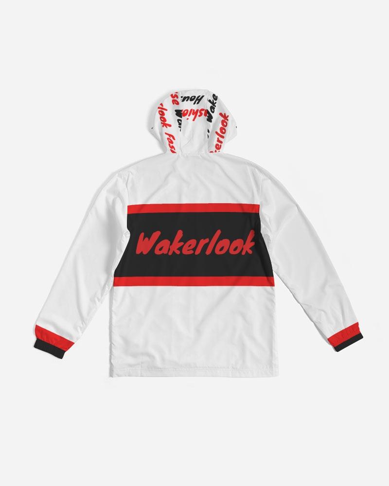 Wakerlook Men's Windbreaker Jacket in a stylish design, featuring lightweight, water-resistant fabric, elastic cuffs, and a full mesh lining for comfort.