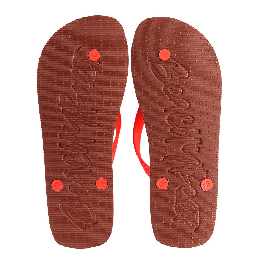 BeachyFeet® Logo AOP Rojo flip flops featuring vibrant Mediterranean-inspired design and durable materials.