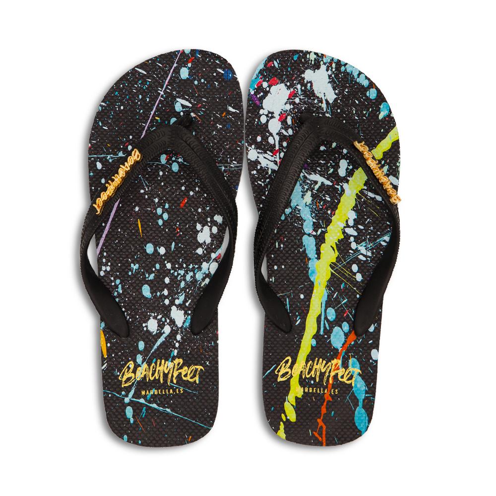 BeachyFeet® Xemeneies flip flops featuring a rugged strap and textured footbed, inspired by Mediterranean beach culture.