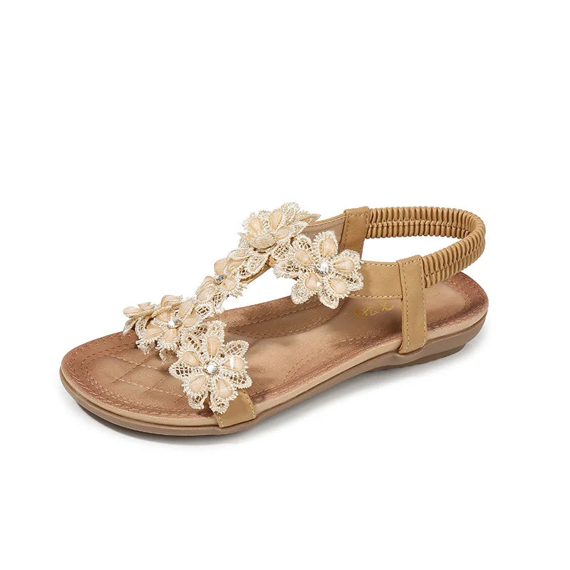 Floral Flowers Sandal for women, featuring a stylish gladiator design with floral embellishments, perfect for summer wear.