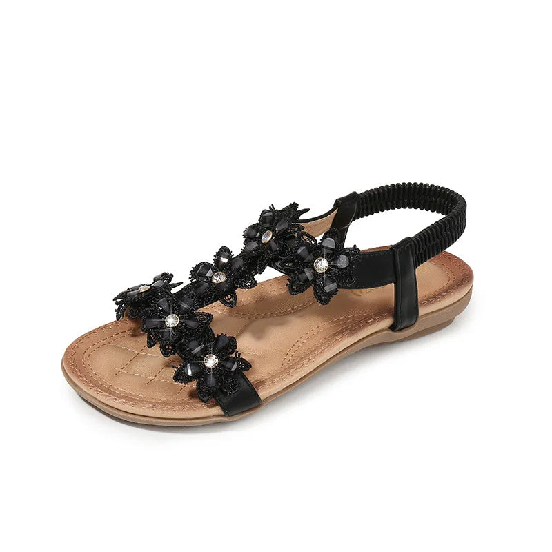 Floral Flowers Sandal for women, featuring a stylish gladiator design with floral embellishments, perfect for summer wear.