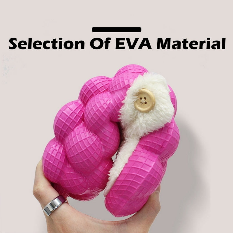 A pair of Non-slip Warm Cotton Bubble Home Slides in yellow, showcasing their soft texture and non-slip sole, perfect for indoor and outdoor use.