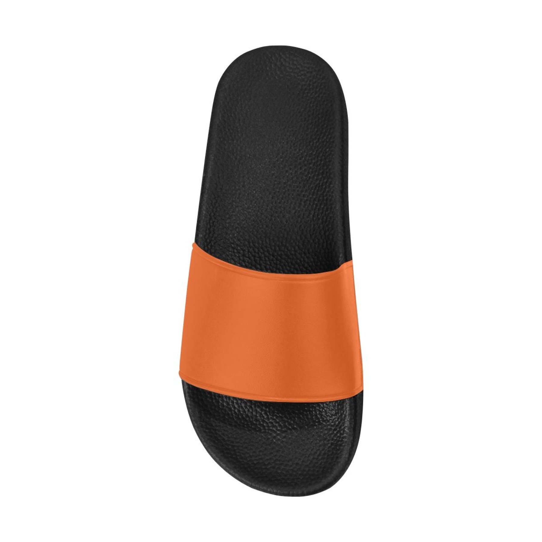 A pair of women's autumn orange slides with a soft foaming strap and open toe design, perfect for casual wear.
