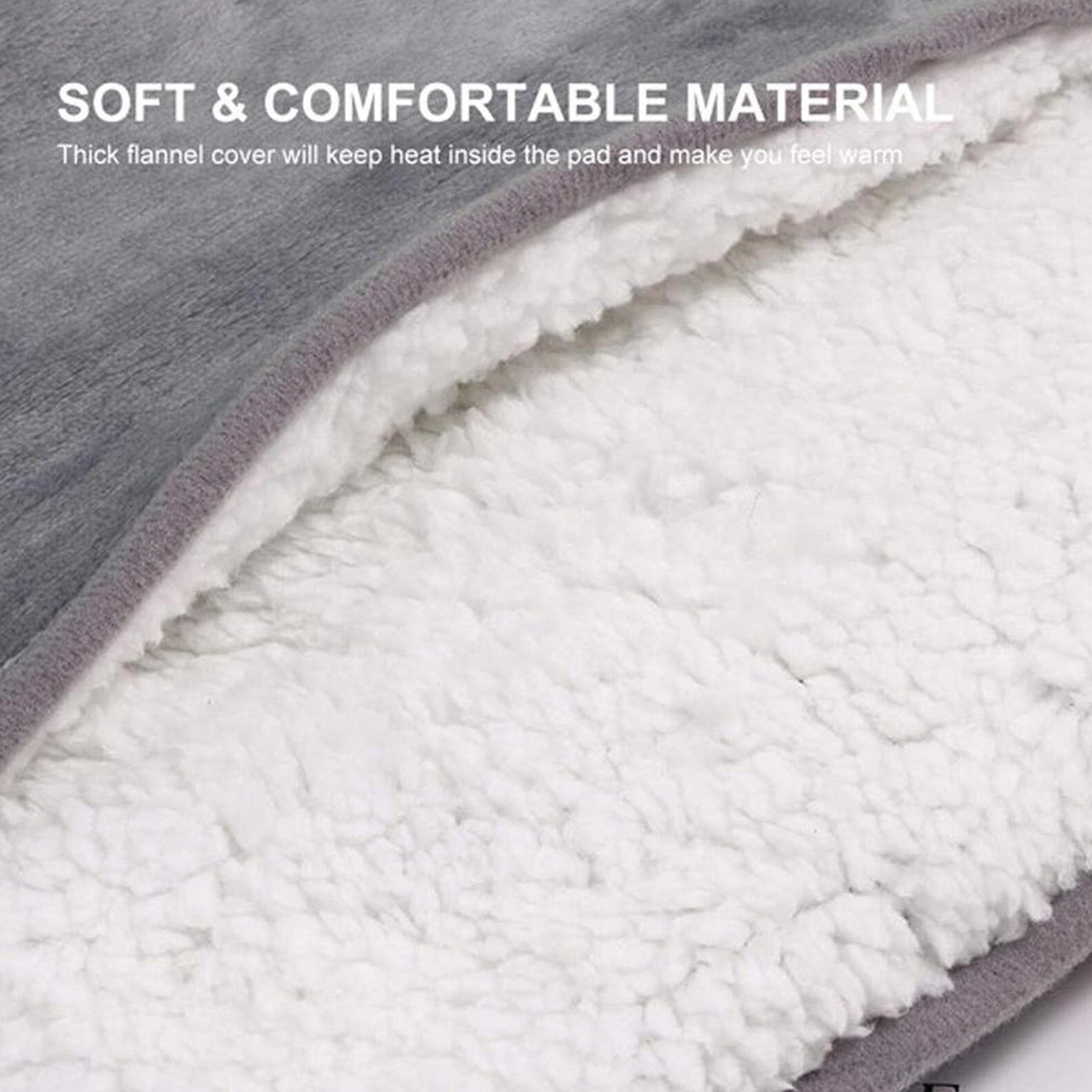 USB electric heating pad for feet, made of silk plush fabric, featuring a pocket design for comfort and warmth during winter.