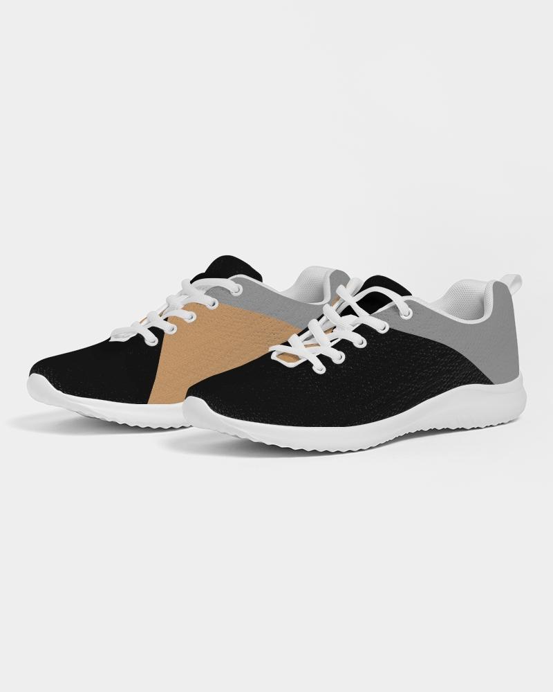 Mens Sneakers in tricolor design, featuring a low top canvas style, lace-up front, and padded collar for comfort.