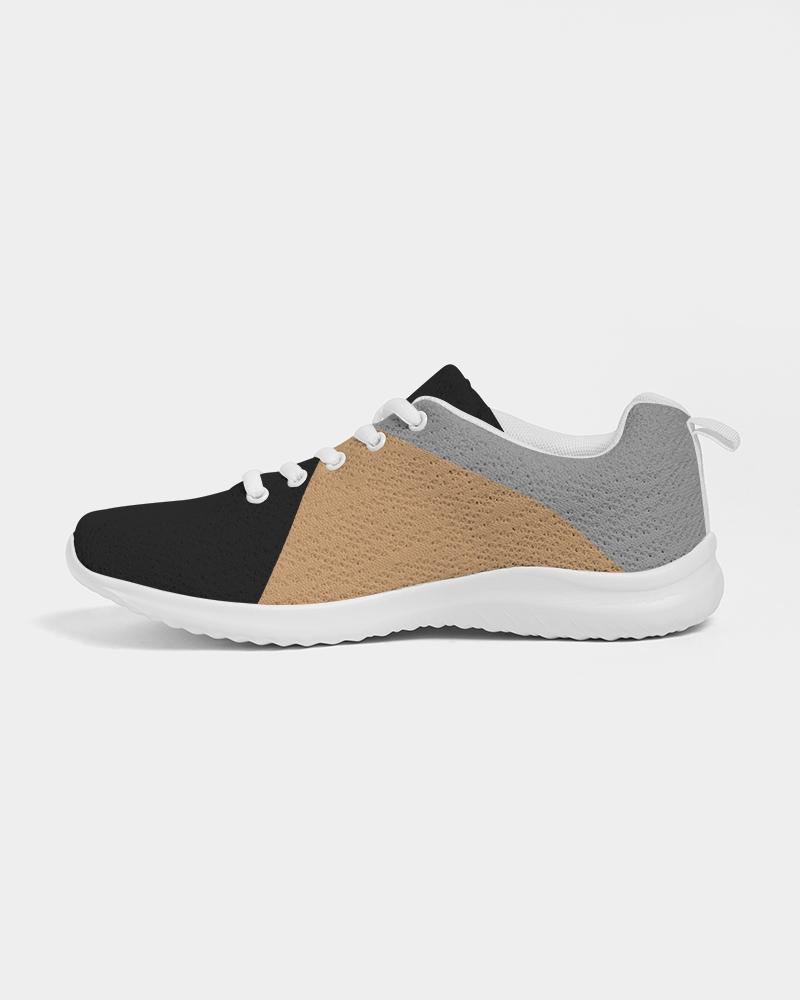 Mens Sneakers in tricolor design, featuring a low top canvas style, lace-up front, and padded collar for comfort.
