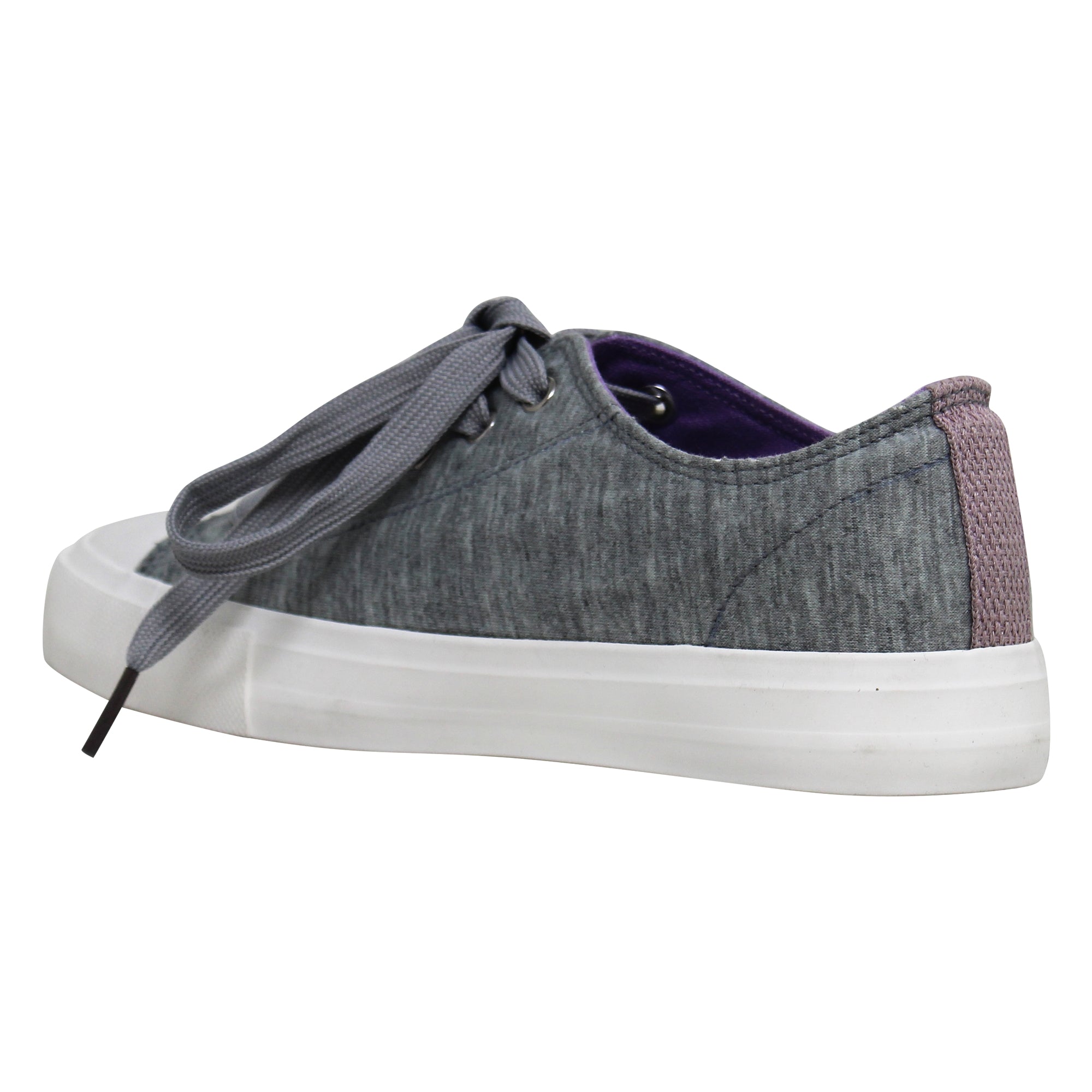 SOBEYO Women's Canvas Sneakers in lilac color with lace-up closure and memory foam cushioning, showcasing a stylish low-top design.
